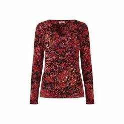 Joe Browns Black Paisley Print V Neck Long Sleeve Wrap Top -Joe Browns shop unnamed file 969