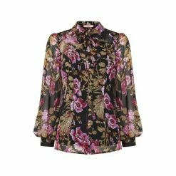 Joe Browns Black Smart Standout Floral Blouse -Joe Browns shop unnamed file 979